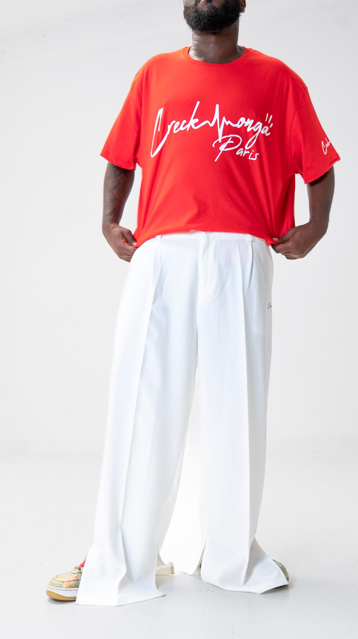 T-SHIRT OVERSIZE EN COTON IMPRIMÉ LOGO CREKMONGA PARIS