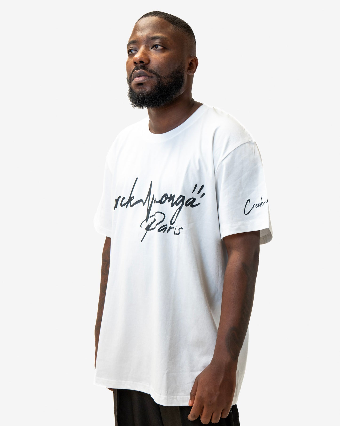 T-SHIRT OVERSIZE EN COTON IMPRIMÉ LOGO CREKMONGA PARIS