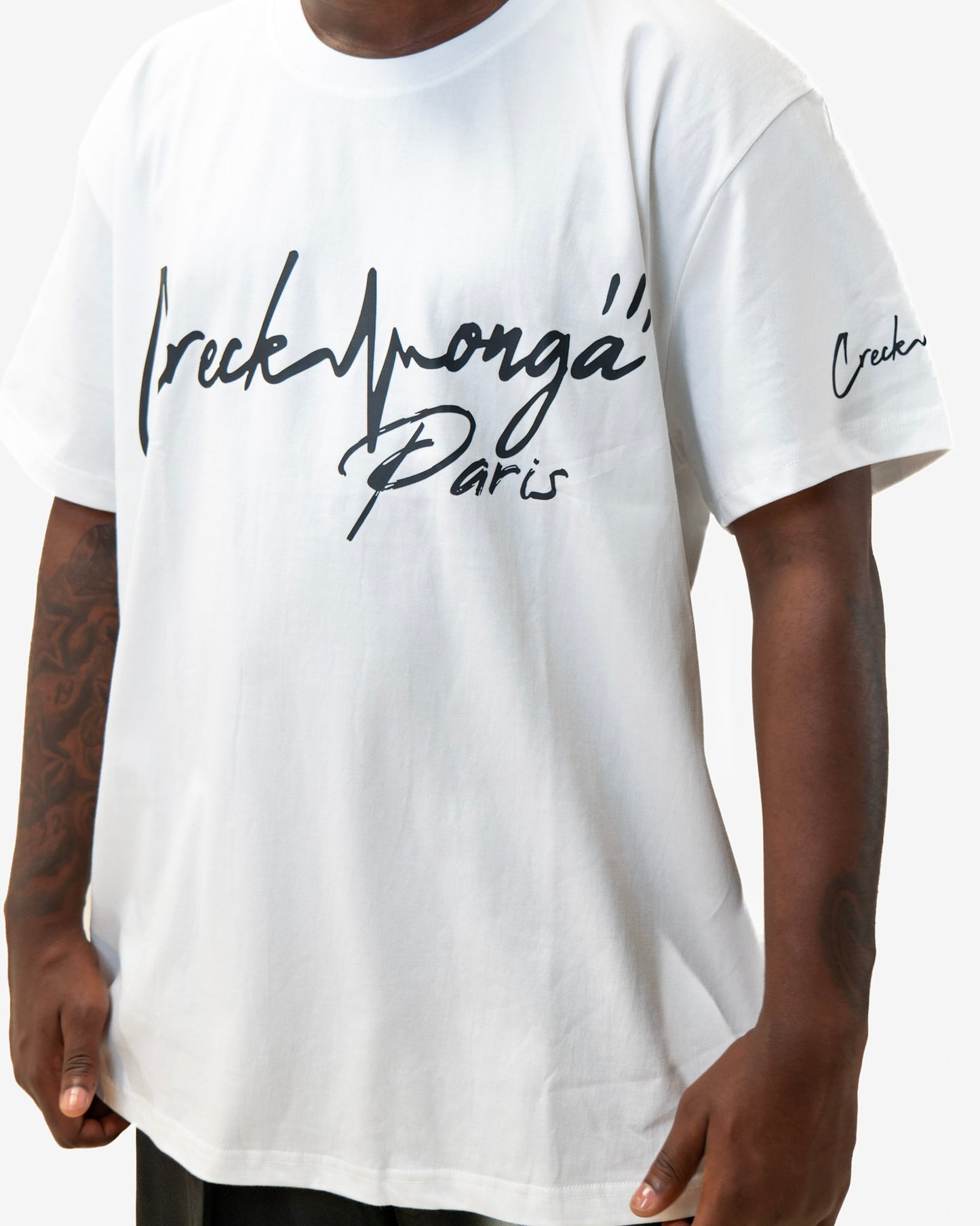 T-SHIRT OVERSIZE EN COTON IMPRIMÉ LOGO CREKMONGA PARIS