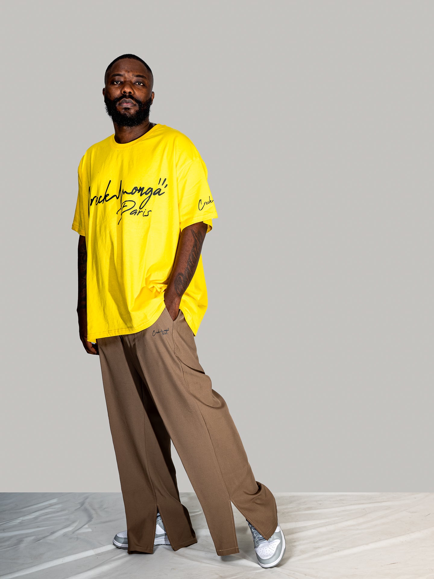 T-SHIRT OVERSIZE EN COTON IMPRIMÉ LOGO CREKMONGA PARIS