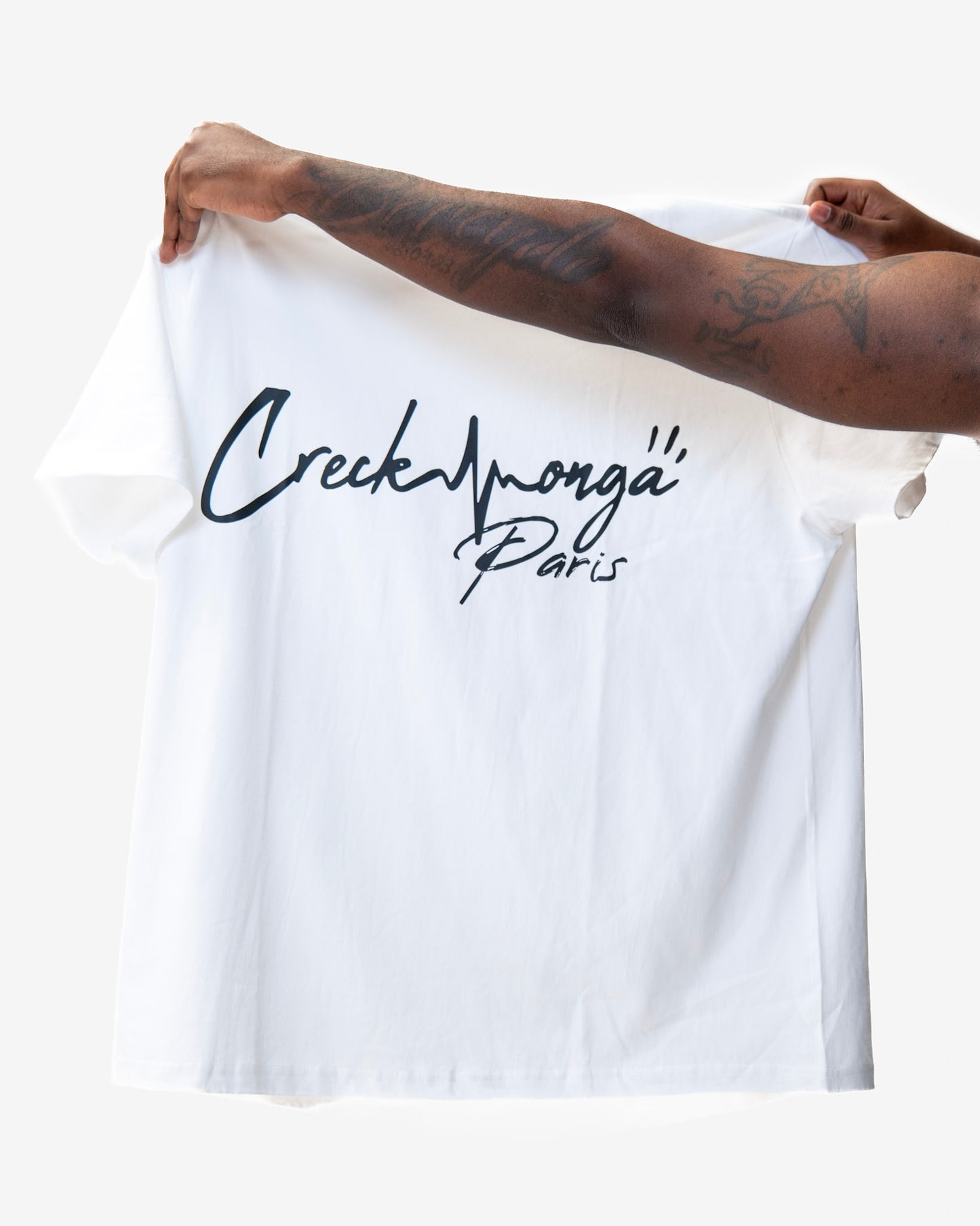 T-SHIRT OVERSIZE EN COTON IMPRIMÉ LOGO CREKMONGA PARIS