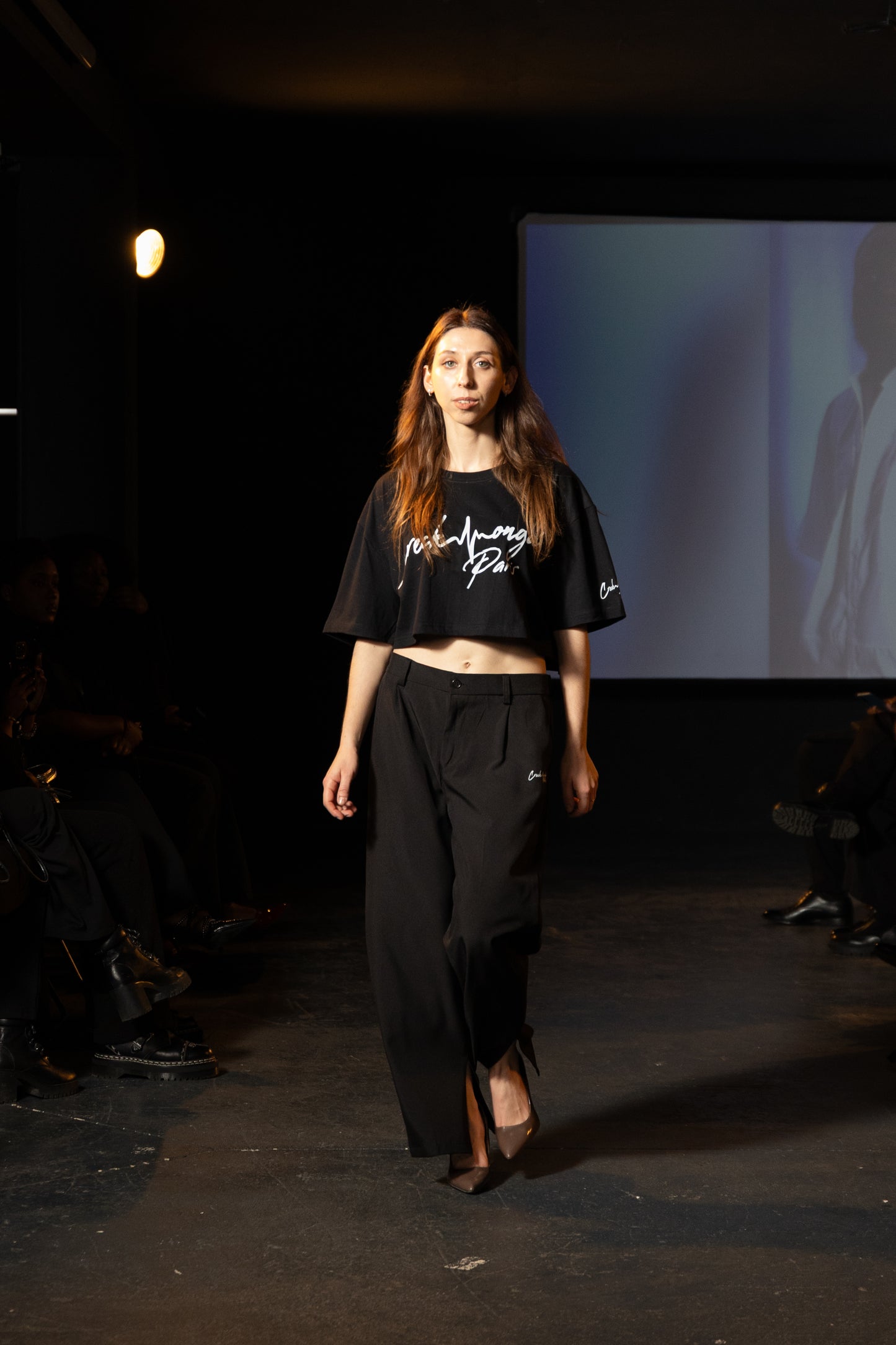 CROP TOP T-SHIRT EN COTON IMPRIMÉ CREKMONGA PARIS