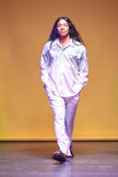 CHEMISE HAUTE COUTURE À MANCHES LONGUES, COUPE OVERSIZE, AVEC DEUX FENTES, EN POLYESTER ET COTON IMPRIMÉ – CREKMONGA PARIS – COLLECTION LIMITÉE