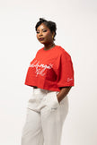 CROP TOP T-SHIRT IN COTONE STAMPATO CREKMONGA PARIS