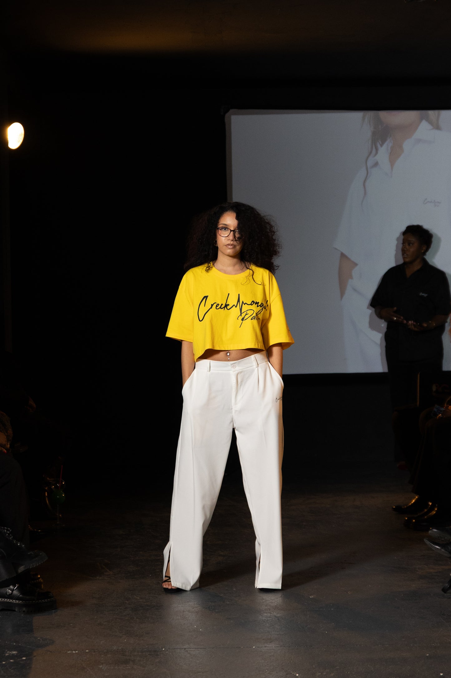 CROP TOP T-SHIRT EN COTON IMPRIMÉ CREKMONGA PARIS