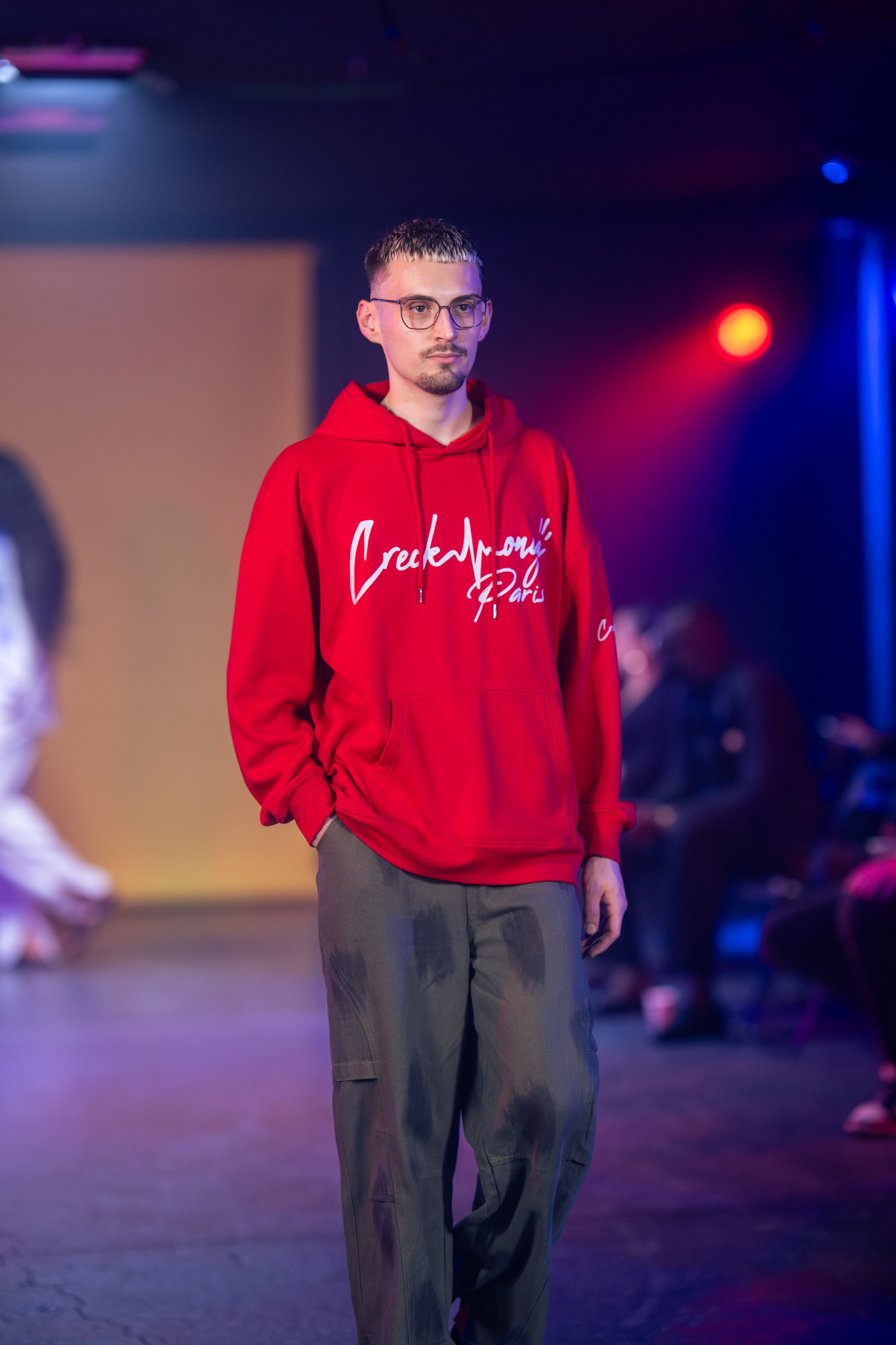 SWEAT-SHIRT À CAPUCHE OVERSIZE UNISEXE EN POLYESTER IMPRIMÉ CREKMONGA PARIS