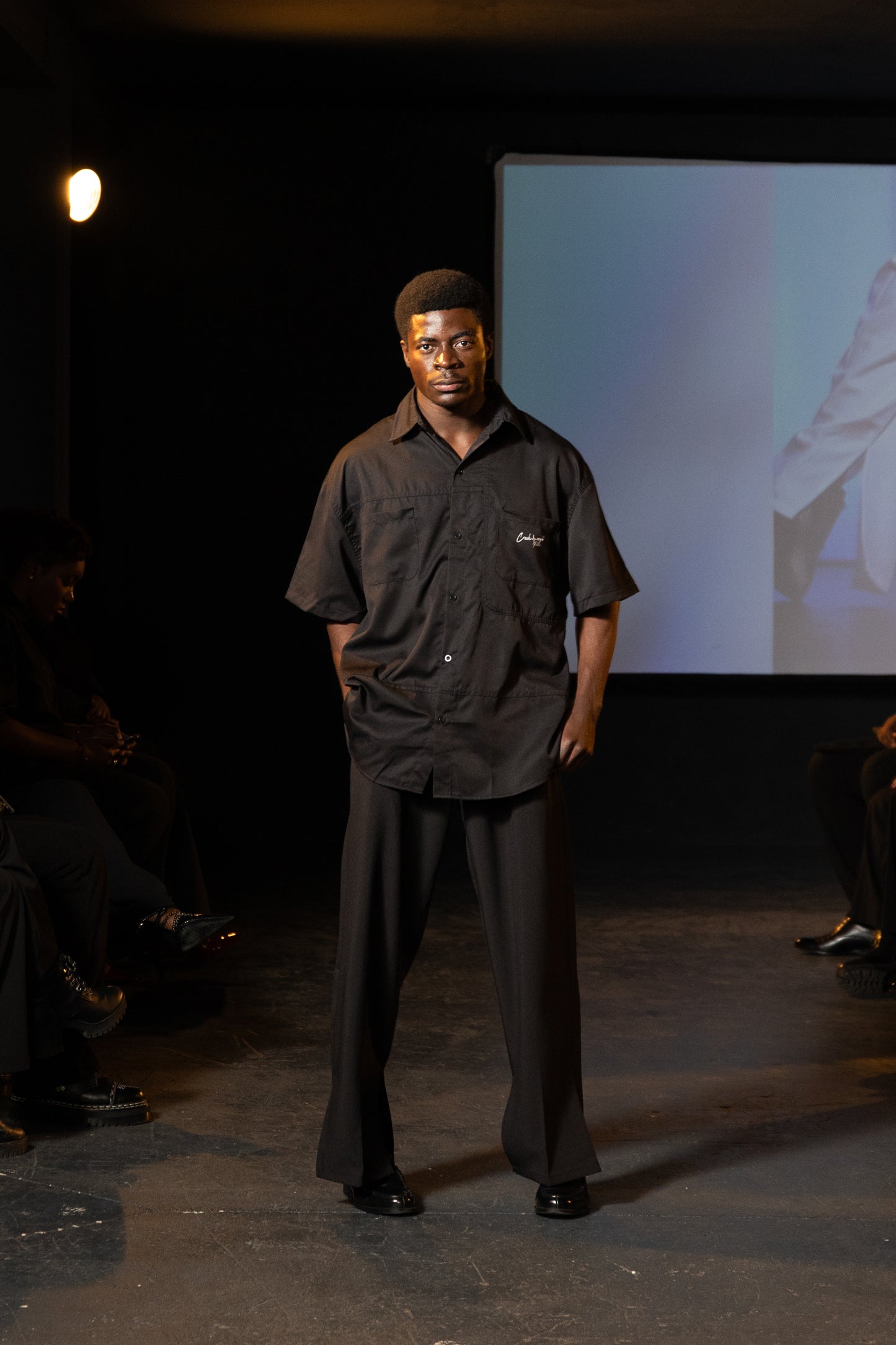 CHEMISE HAUTE COUTURE OVERSIZE EN POLYESTER ET COTON IMPRIMÉ CREKMONGA PARIS