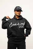 SWEAT-SHIRT À CAPUCHE OVERSIZE EN POLYESTER IMPRIMÉ CREKMONGA PARIS