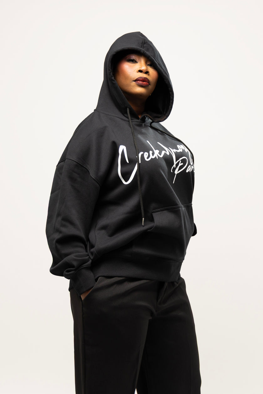 SWEAT-SHIRT À CAPUCHE OVERSIZE EN POLYESTER IMPRIMÉ CREKMONGA PARIS