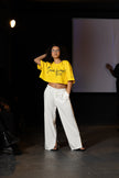 CROP TOP T-SHIRT EN COTON IMPRIMÉ CREKMONGA PARIS
