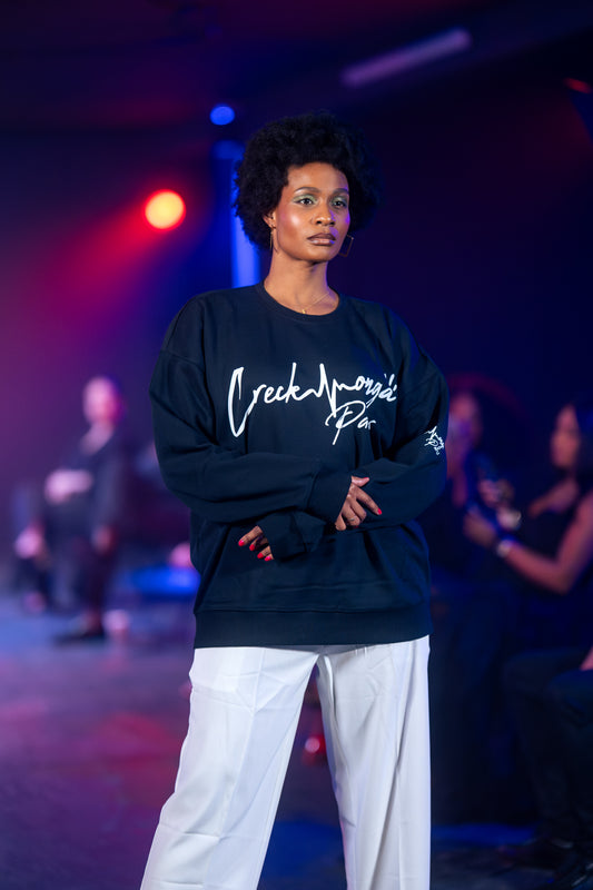 PULL OVERSIZE IN POLIESTERE, STAMPA CREKMONGA PARIS
