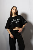 CROP TOP T-SHIRT IN COTONE STAMPATO CREKMONGA PARIS