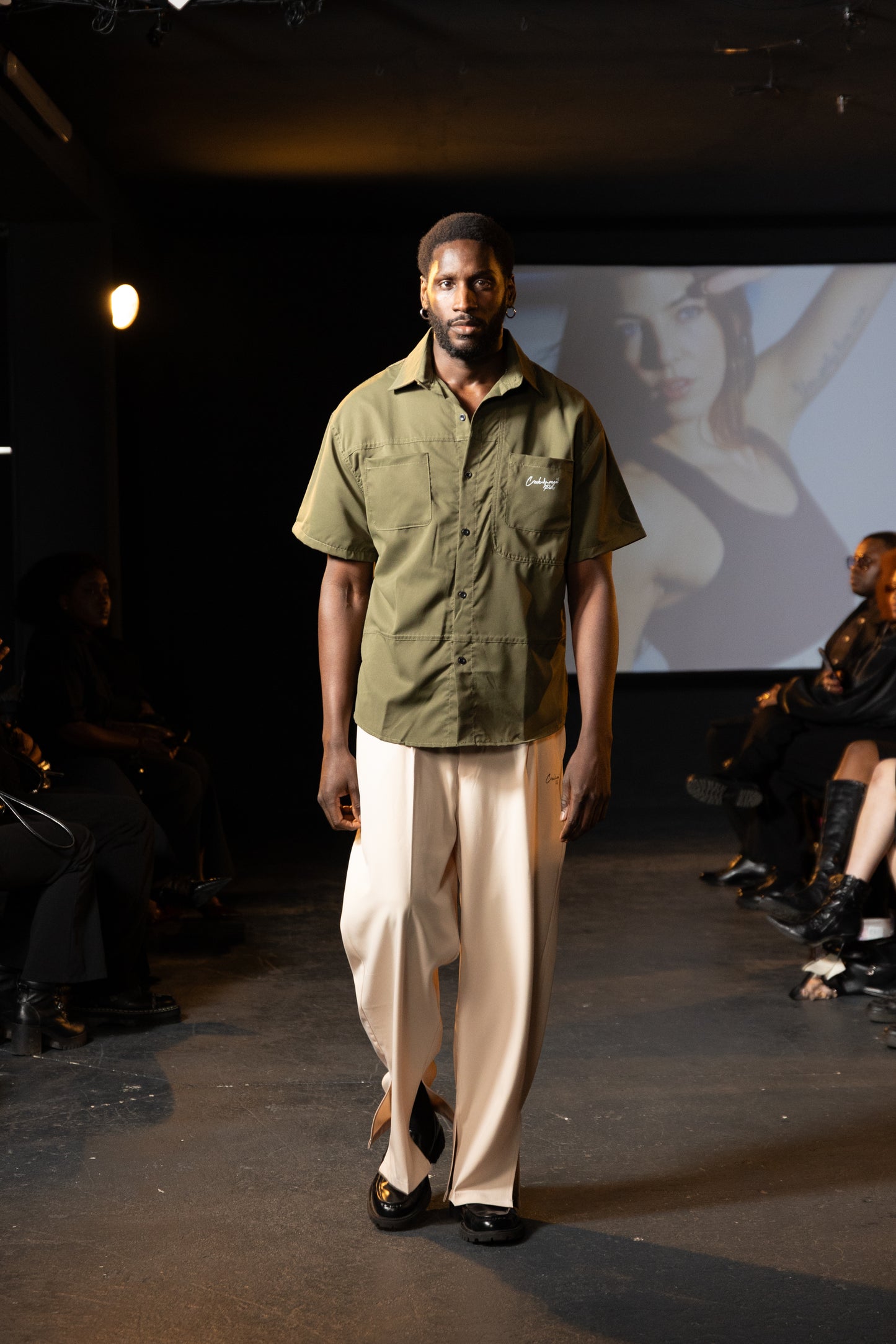 CHEMISE HAUTE COUTURE OVERSIZE EN POLYESTER ET COTON IMPRIMÉ CREKMONGA PARIS