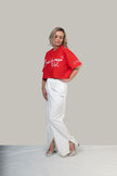 CROP TOP T-SHIRT IN COTONE STAMPATO CREKMONGA PARIS
