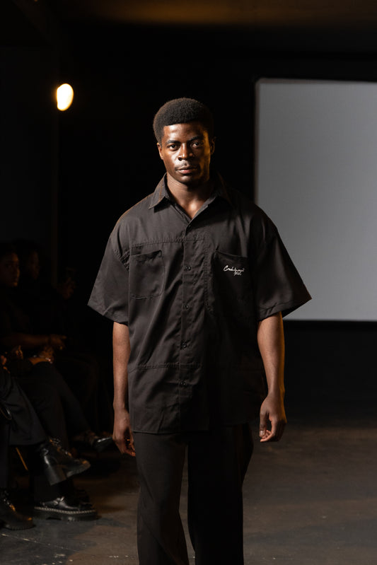 CHEMISE HAUTE COUTURE OVERSIZE EN POLYESTER ET COTON IMPRIMÉ CREKMONGA PARIS