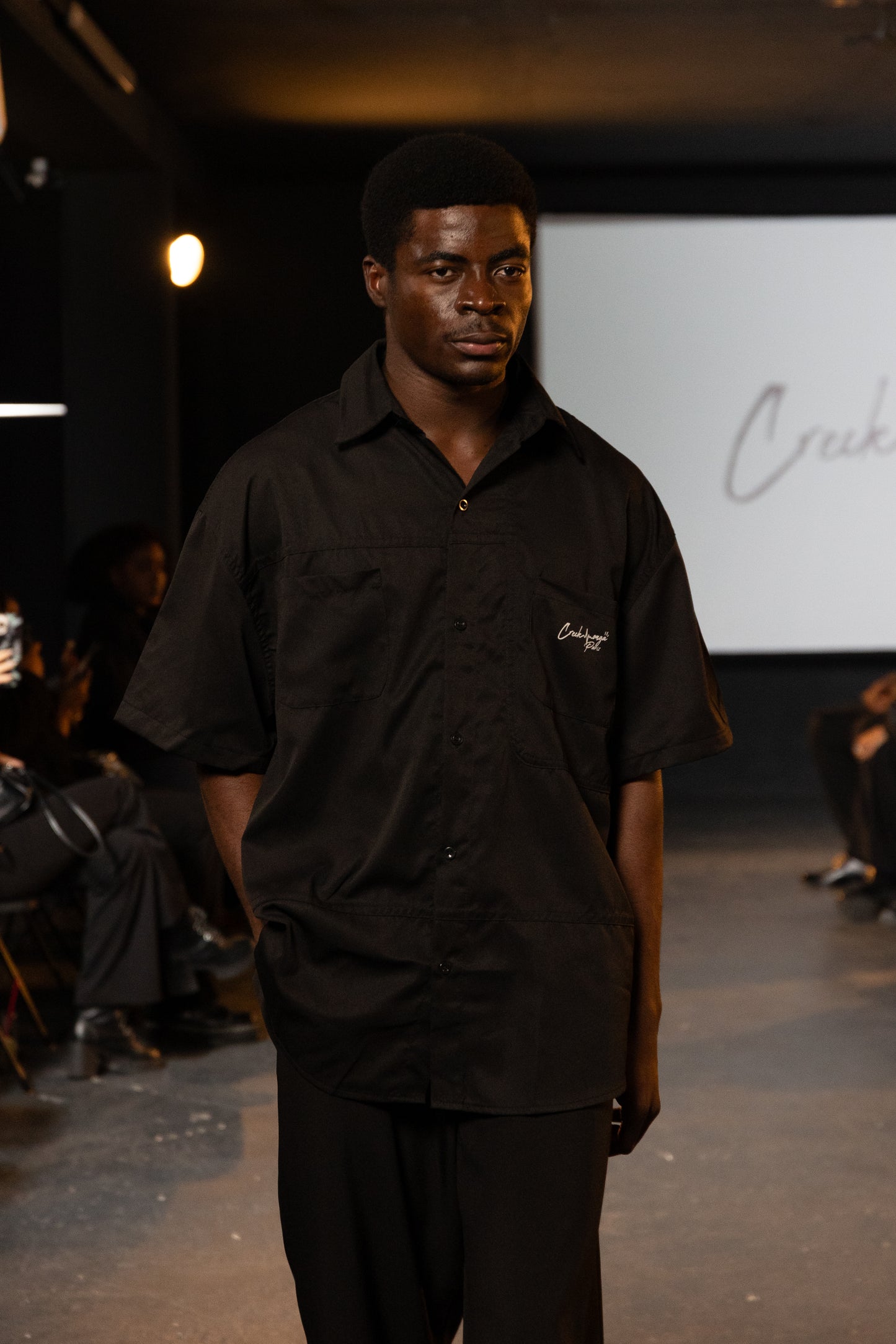 CHEMISE HAUTE COUTURE OVERSIZE EN POLYESTER ET COTON IMPRIMÉ CREKMONGA PARIS