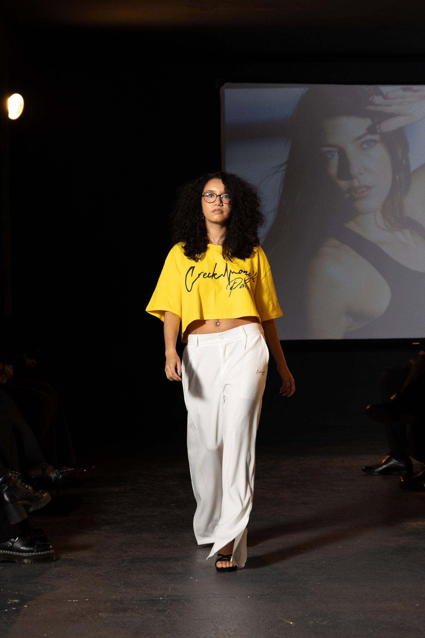 CROP TOP T-SHIRT EN COTON IMPRIMÉ CREKMONGA PARIS