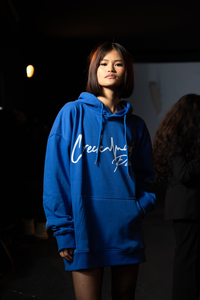 SWEAT-SHIRT À CAPUCHE OVERSIZE UNISEXE EN POLYESTER IMPRIMÉ CREKMONGA PARIS