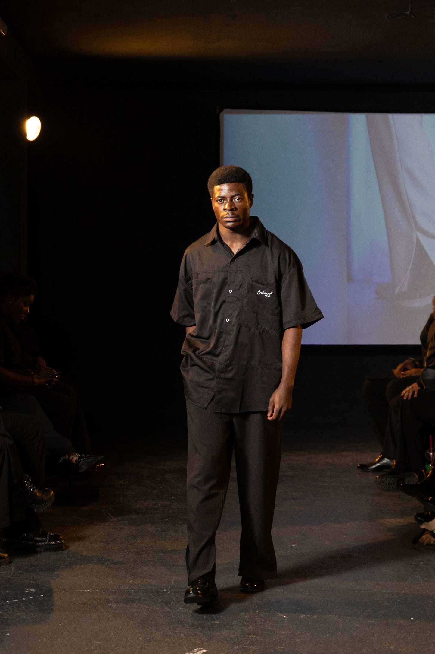 CHEMISE HAUTE COUTURE OVERSIZE EN POLYESTER ET COTON IMPRIMÉ CREKMONGA PARIS