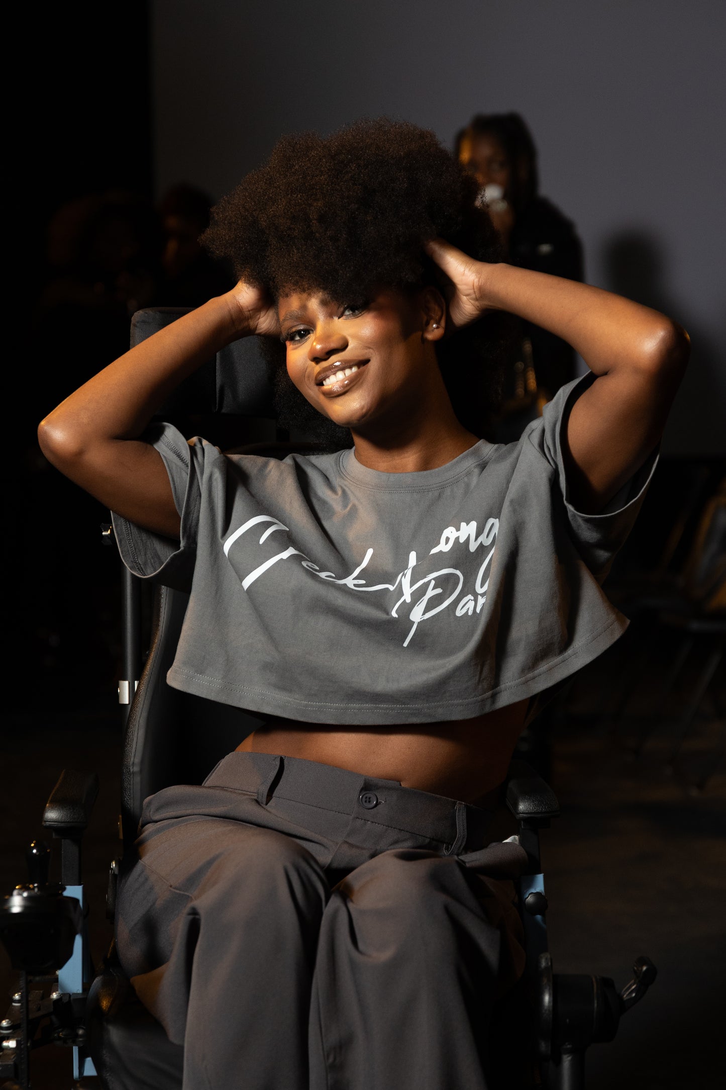 CROP TOP T-SHIRT EN COTON IMPRIMÉ CREKMONGA PARIS