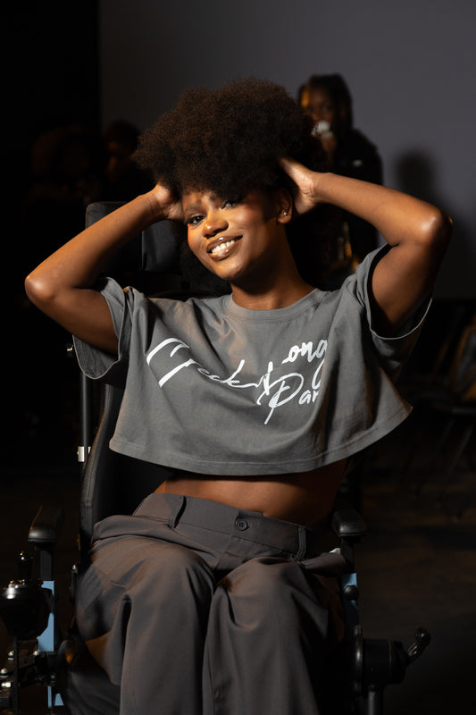 CROP TOP T-SHIRT EN COTON IMPRIMÉ CREKMONGA PARIS