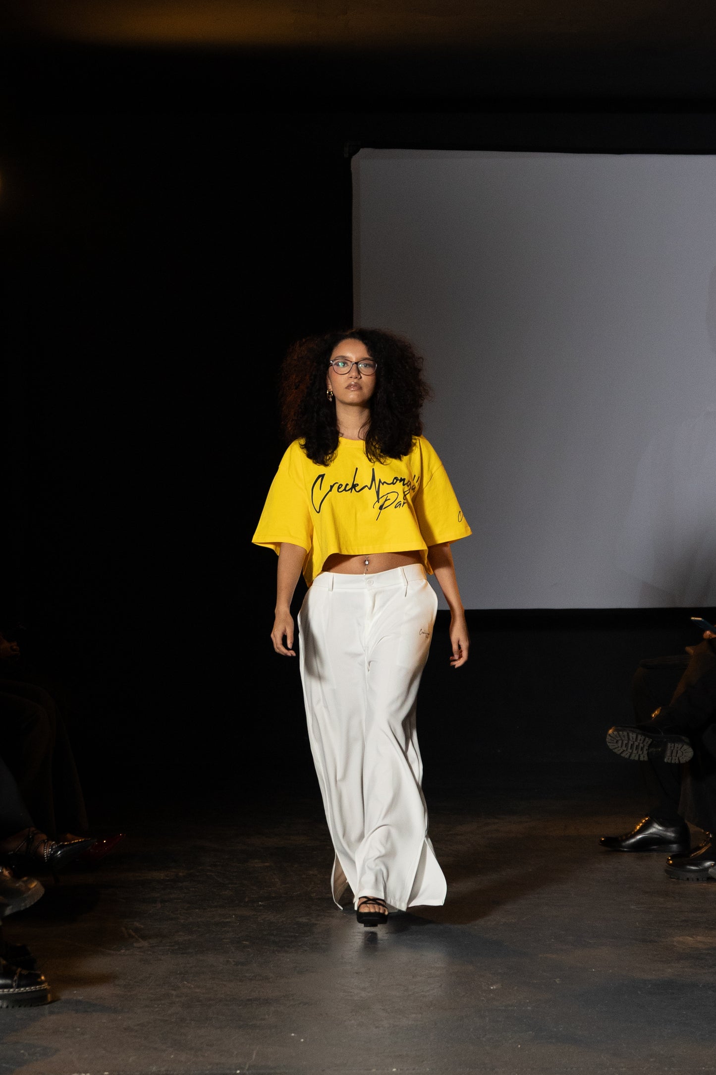 CROP TOP T-SHIRT EN COTON IMPRIMÉ CREKMONGA PARIS