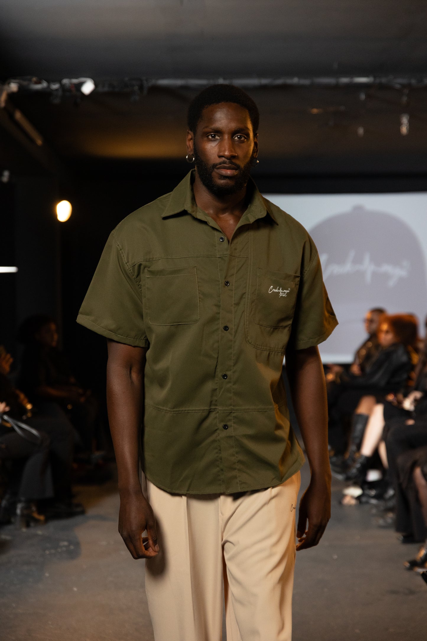 CHEMISE HAUTE COUTURE OVERSIZE EN POLYESTER ET COTON IMPRIMÉ CREKMONGA PARIS