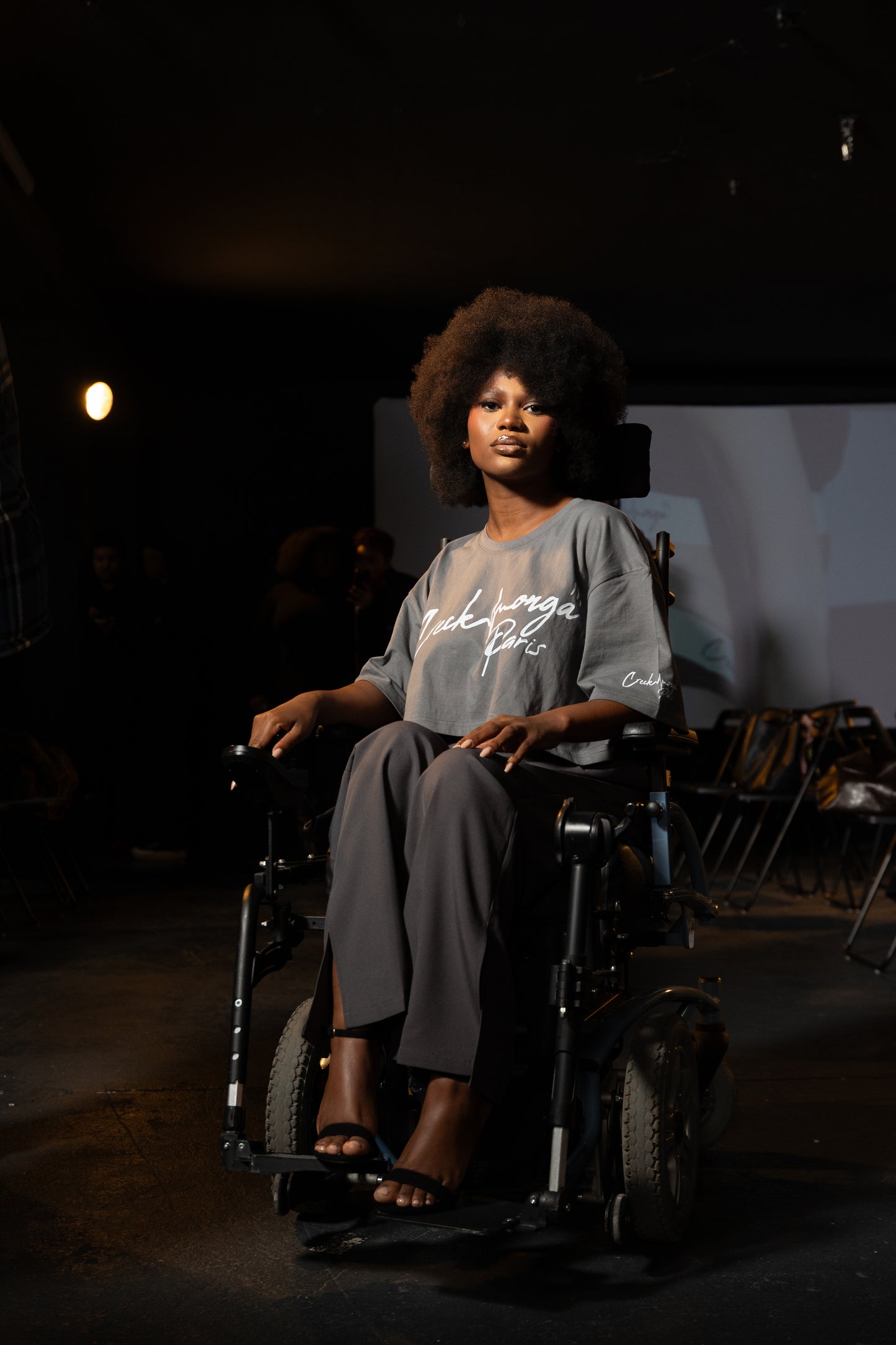 CROP TOP T-SHIRT EN COTON IMPRIMÉ CREKMONGA PARIS