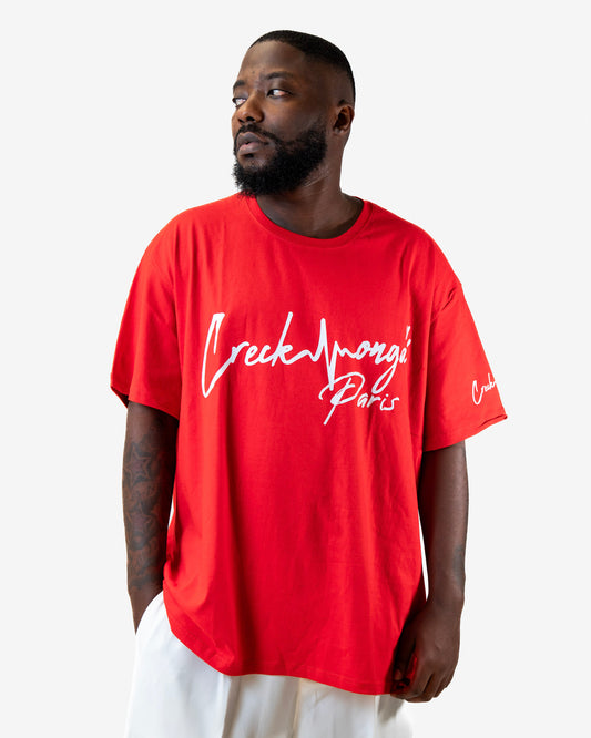 T-SHIRT OVERSIZE EN COTON IMPRIMÉ LOGO CREKMONGA PARIS