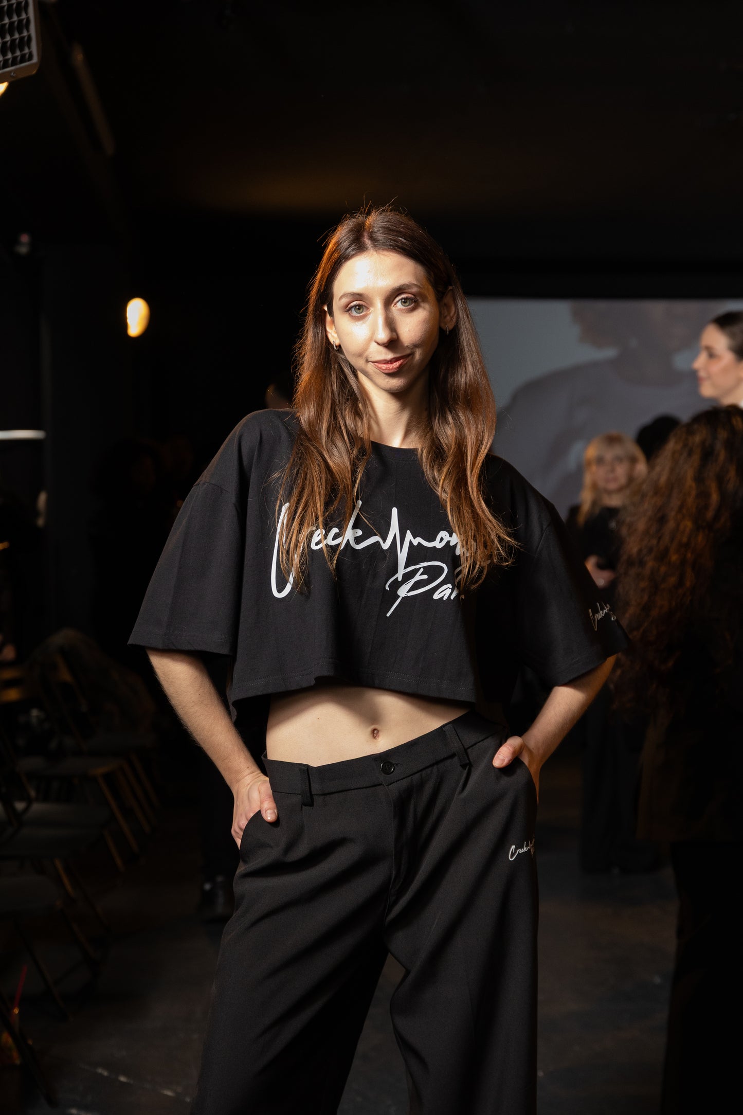 CROP TOP T-SHIRT EN COTON IMPRIMÉ CREKMONGA PARIS