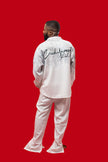 PANTALONI HAUTE COUTURE IN POLIESTERE STAMPATO LOGO CREKMONGA PARIS