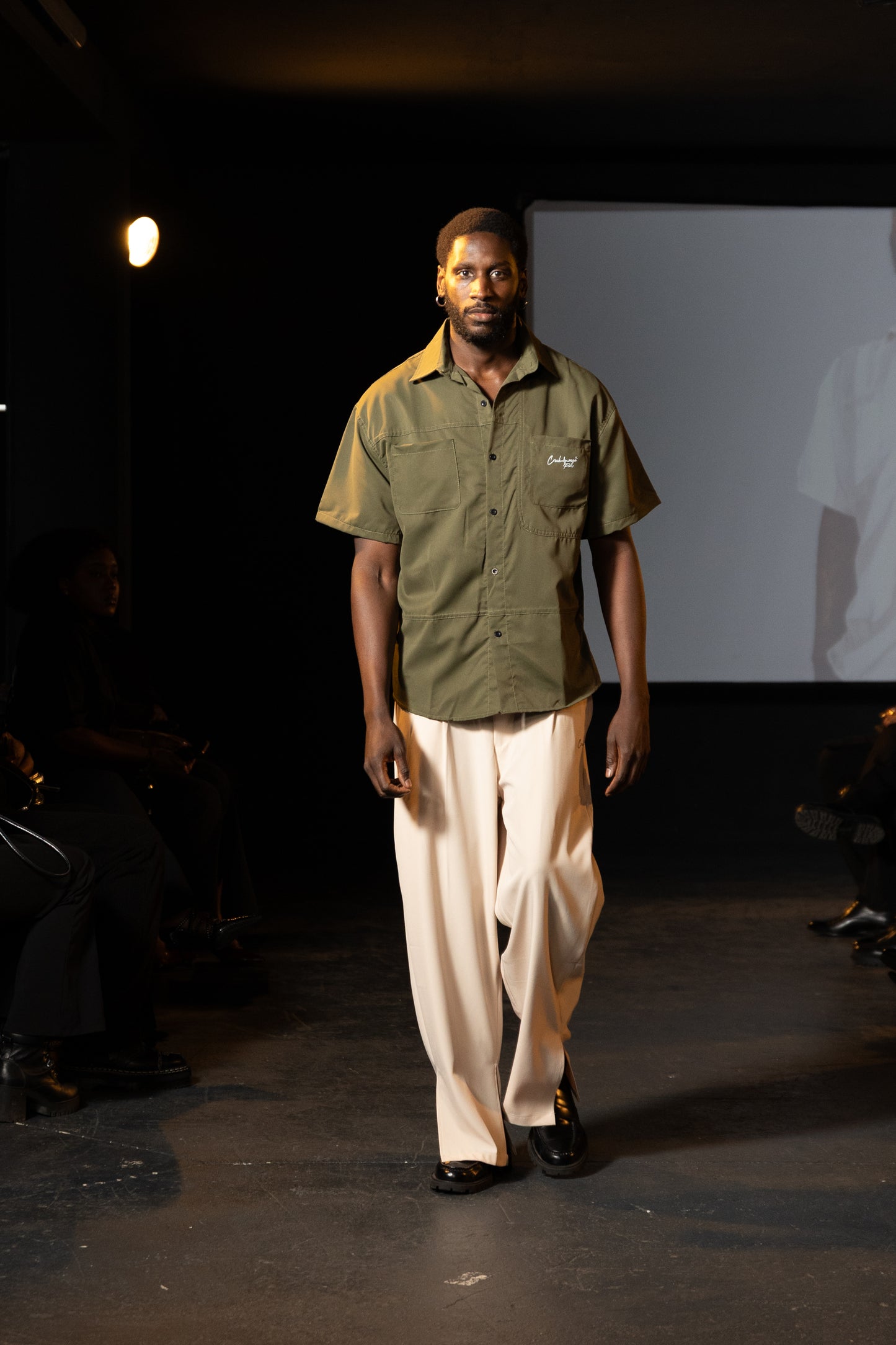 CHEMISE HAUTE COUTURE OVERSIZE EN POLYESTER ET COTON IMPRIMÉ CREKMONGA PARIS