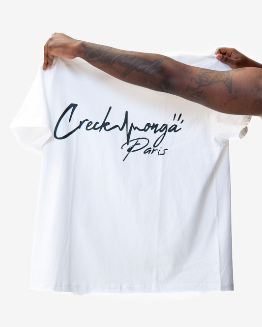 T-SHIRT OVERSIZE EN COTON IMPRIMÉ LOGO CREKMONGA PARIS