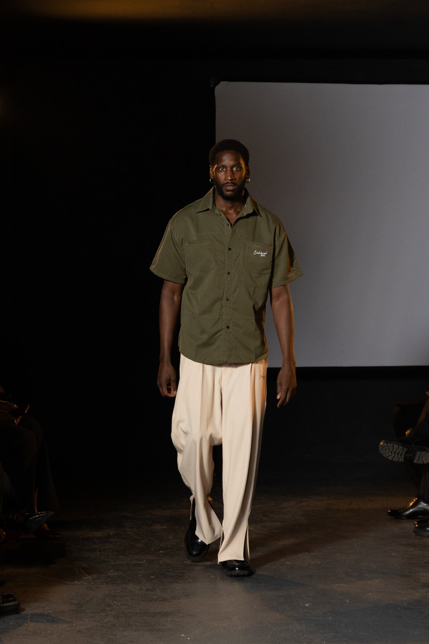 CHEMISE HAUTE COUTURE OVERSIZE EN POLYESTER ET COTON IMPRIMÉ CREKMONGA PARIS