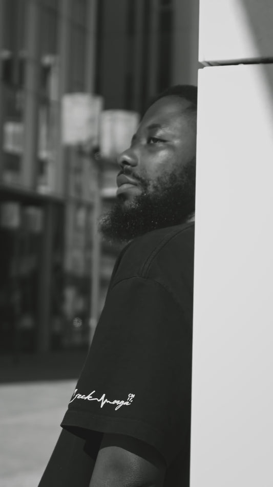 PANTALON HAUTE COUTURE EN POLYESTER IMPRIMÉ LOGO CREKMONGA PARIS